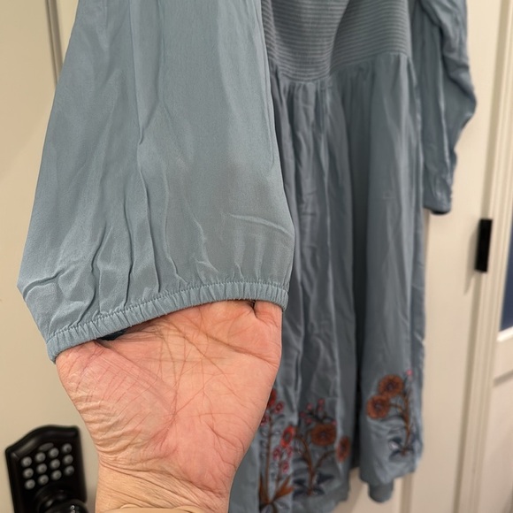 NEW SPARTINA 449 mara smocked dress in oyster factory embroidery size XXL - Picture 6 of 13